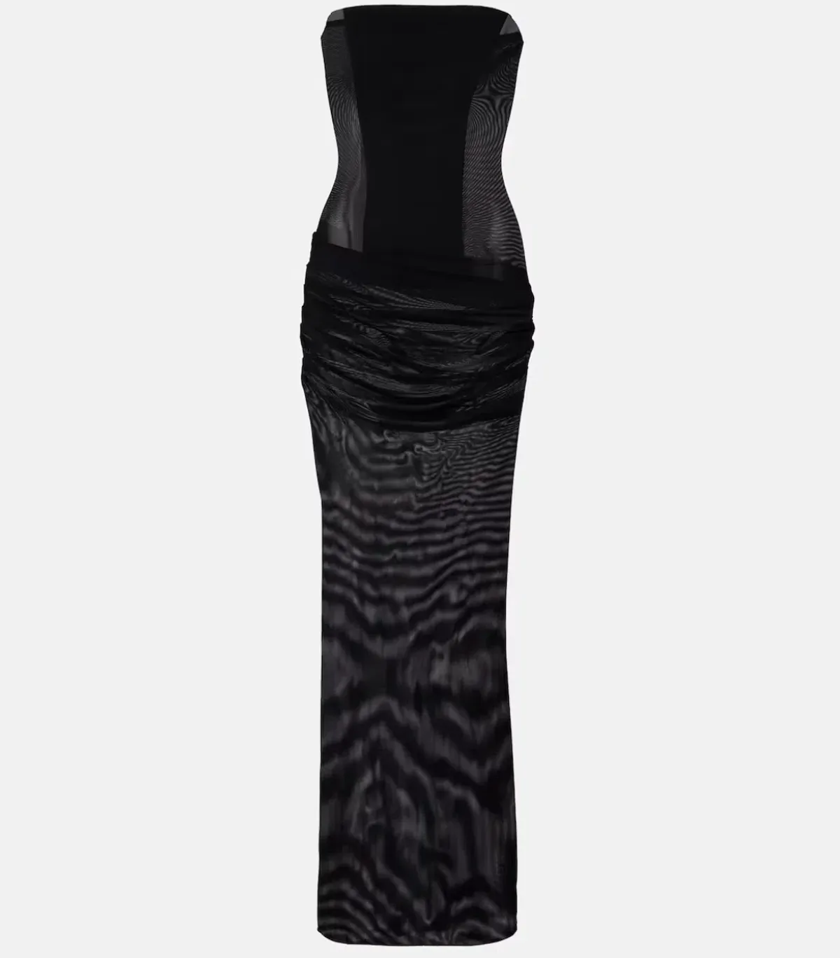 ALEX PERRY SHEER STRAPLESS CORSET DRESS IN BLACK STRETCH MESH AU 10 | Evening, Gala & Black Tie Dress - Image 3