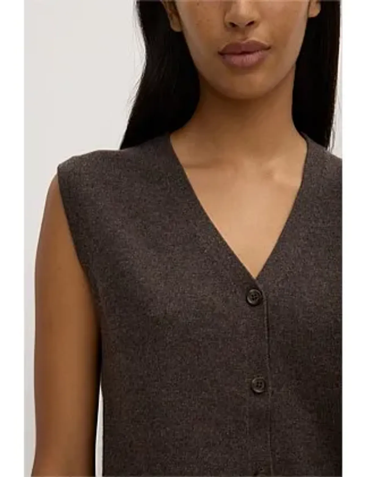 Assembly Label Lara Cashmere Knit Tank Ganache Marle Beige Size 8 - Image 4