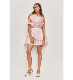 AJE Selestia Mini Dress Ash Pink Size 12 for rent on The Volte - image 1