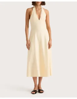 Faithfull the Brand  Marais Midi Dress Yellow Size 6  for rent on The Volte - image 2