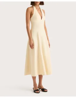 Faithfull the Brand  Marais Midi Dress Yellow Size 6  for rent on The Volte - image 1