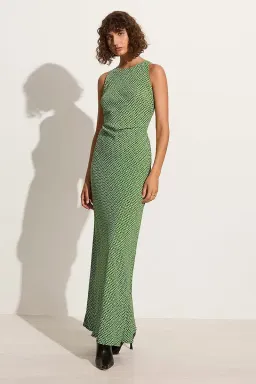 Faithfull the Brand Clementine Maxi Dress Green Size 8  for rent on The Volte - image 1