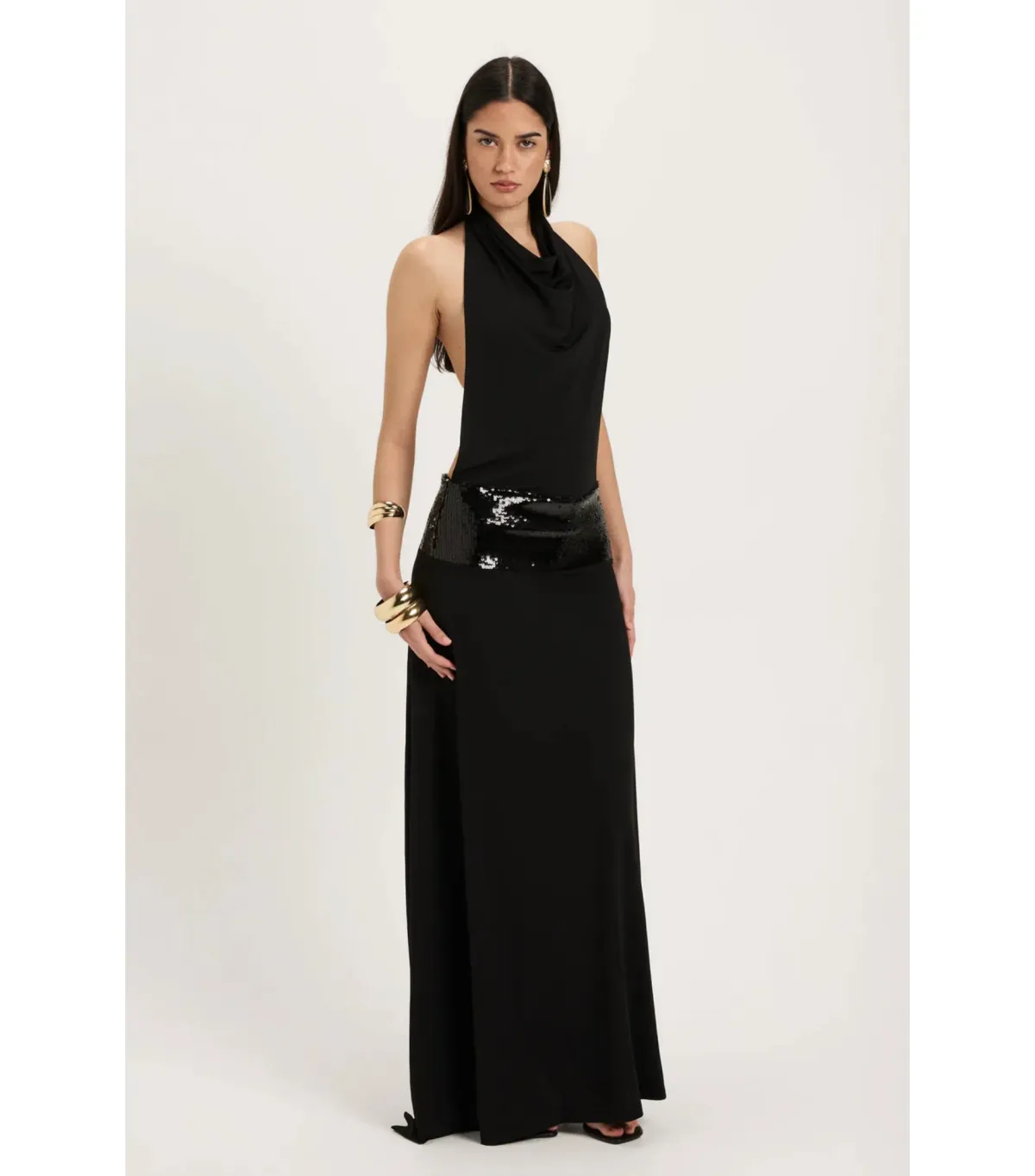 Ance Gria Adele Maxi Gown Black Size AU 6 - Image 1