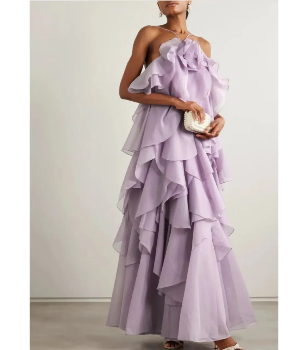 Aje Pandorea Layered Maxi Dress Purple Size AU 14 - Image 1