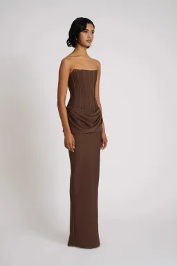 Eliya The Label Hilda Gown Chocolate Size 10 for rent on The Volte - image 4