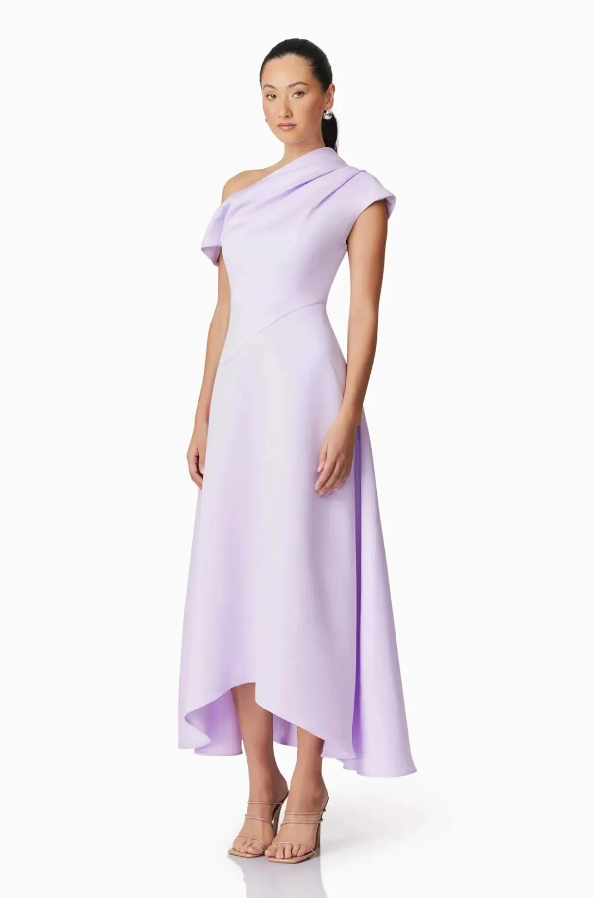 Elliatt Marissa One Shoulder Gown in Purple Size AU 8/S - Image 3