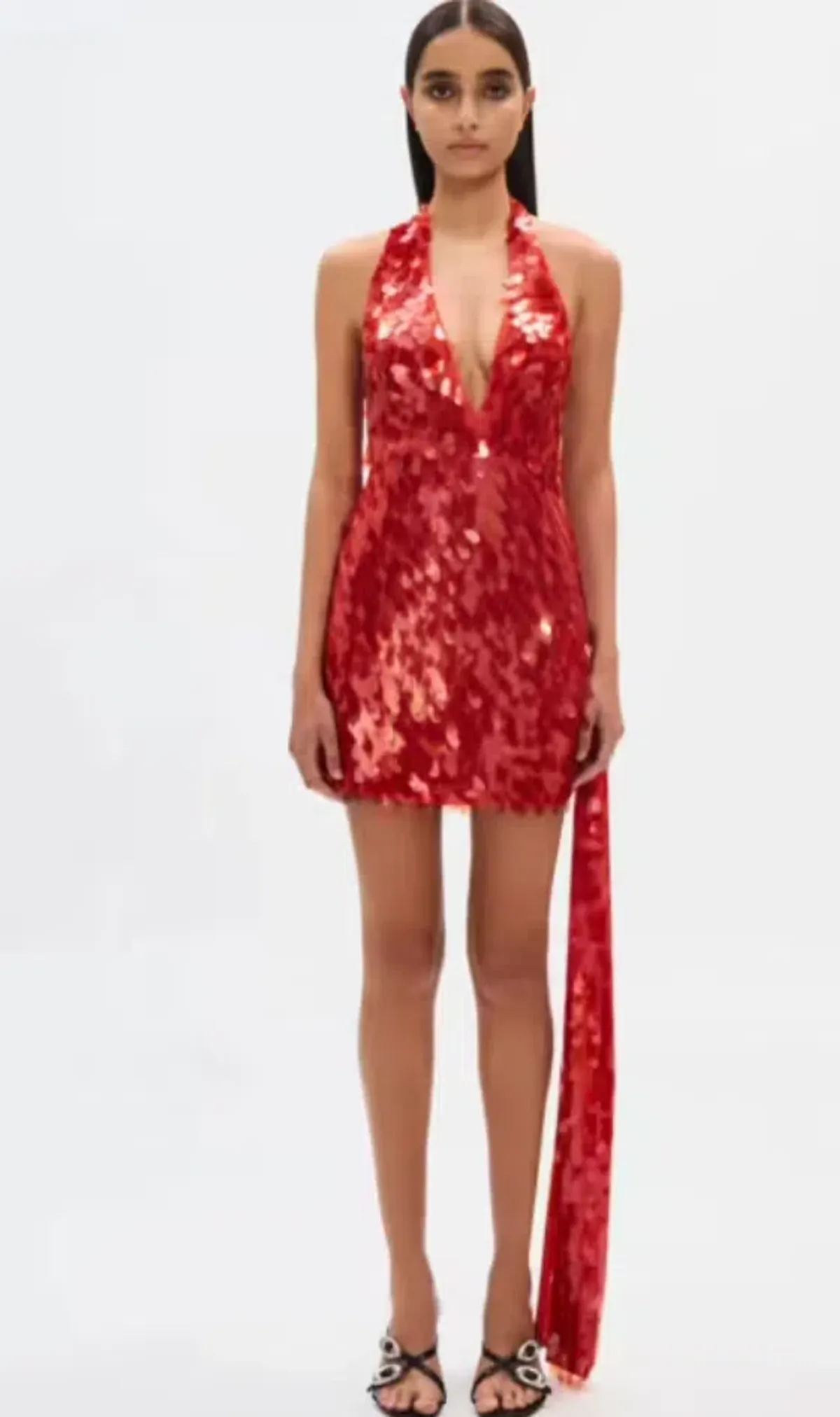 MISHA Sapphire Sequin Mini Dress Red 6 - Image 6