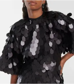 Rotate By Birger Christensen Sequined Mini Dress Black Size S / AU 8 for rent on The Volte - image 3