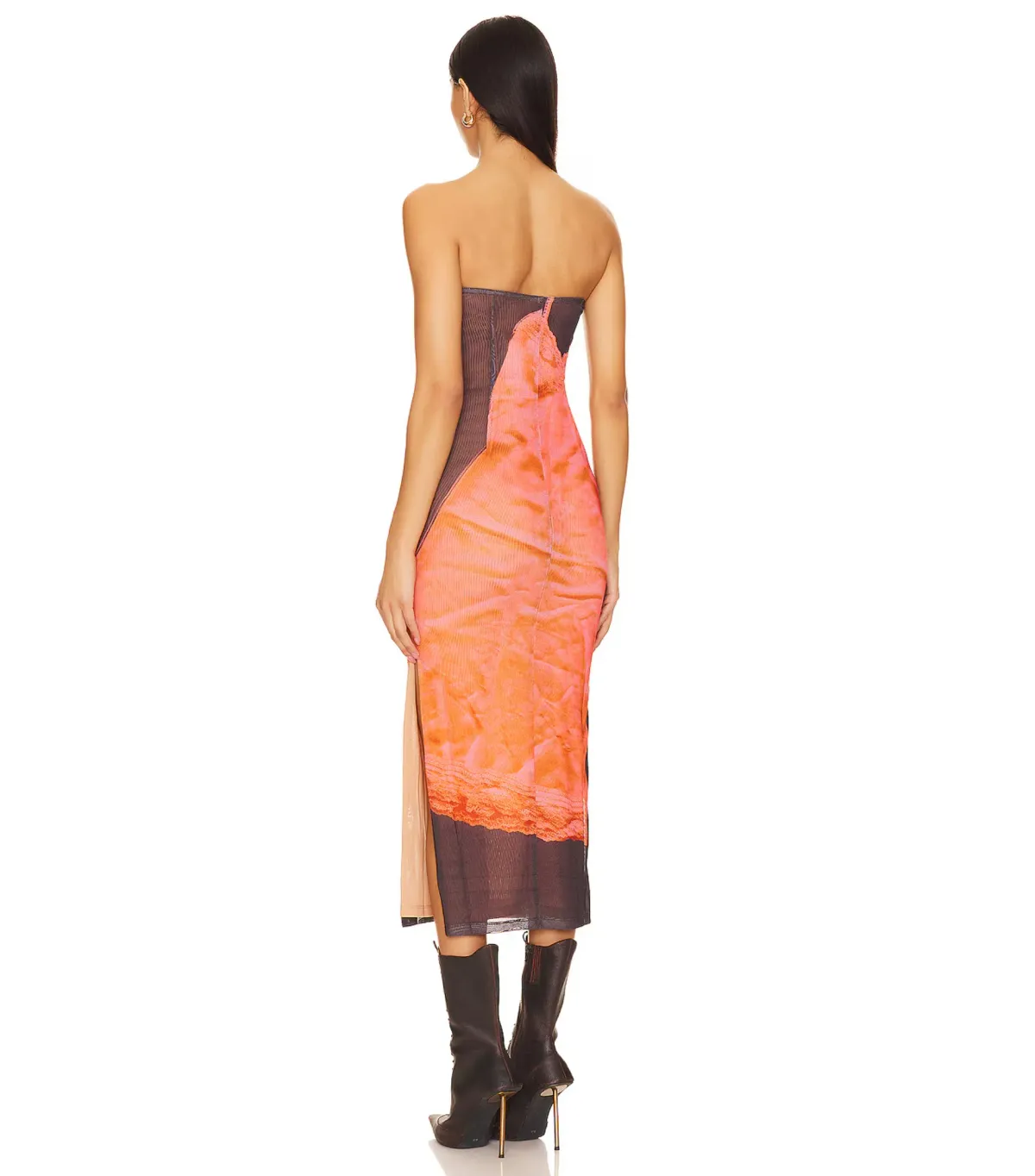Miaou Lila Midi Dress Lingerie Print Size XS / AU 6 - Image 3