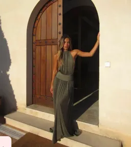 Arcina Ori Santina Maxi Dress Khaki Size 6 for rent on The Volte - image 1