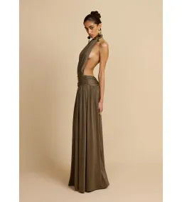 Arcina Ori Santina Maxi Dress in Khaki Size 10 for rent on The Volte - image 5