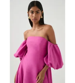 Aje Incarnation Midi Dress Magenta Size 10 for rent on The Volte - image 2