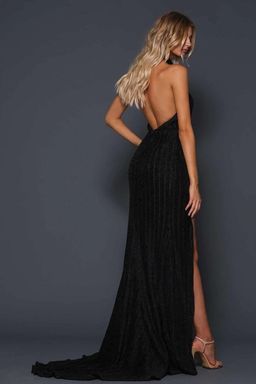 Elle Zeitoune Blair Rose Black Dress Size 6 for rent on The Volte - image 4