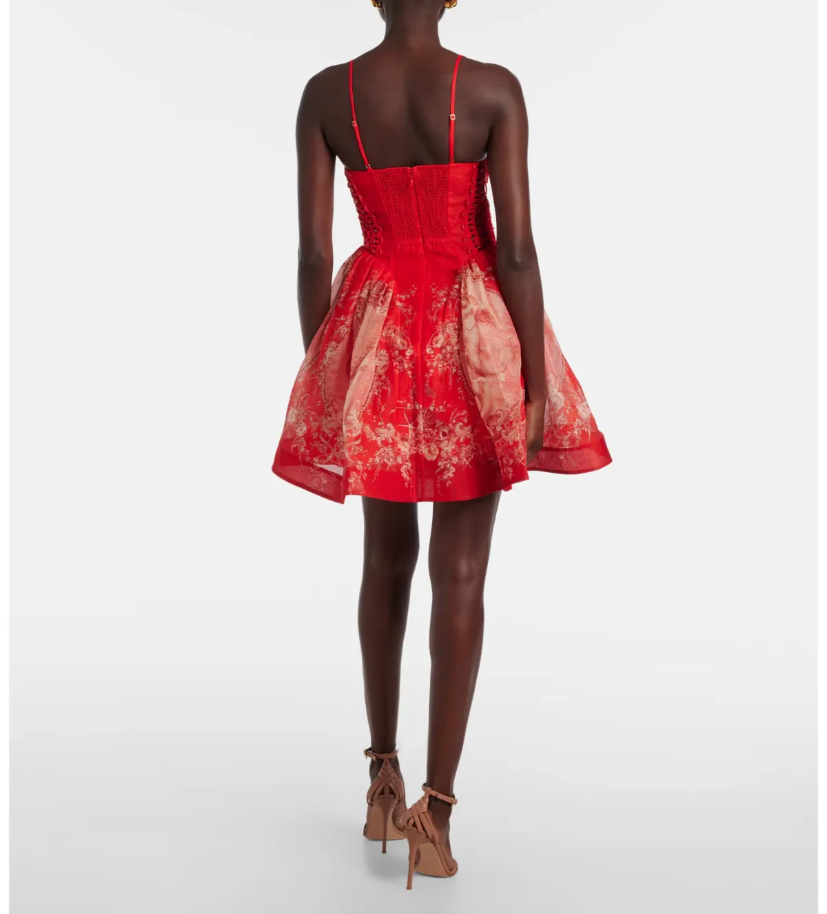 Zimmermann Rebellion Beaded Mini Dress in Red Size 1/ AU 10 - Image 3
