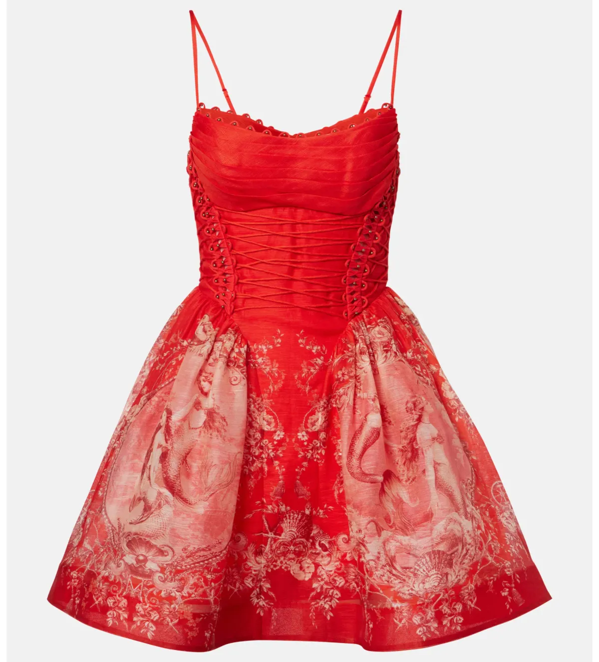 Zimmermann Rebellion Beaded Mini Dress in Red Size 1/ AU 10 - Image 4