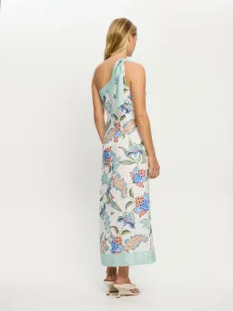 Kivari Azure Midi Dress in Blue Floral Multi Size L / AU 12  for rent on The Volte - image 3