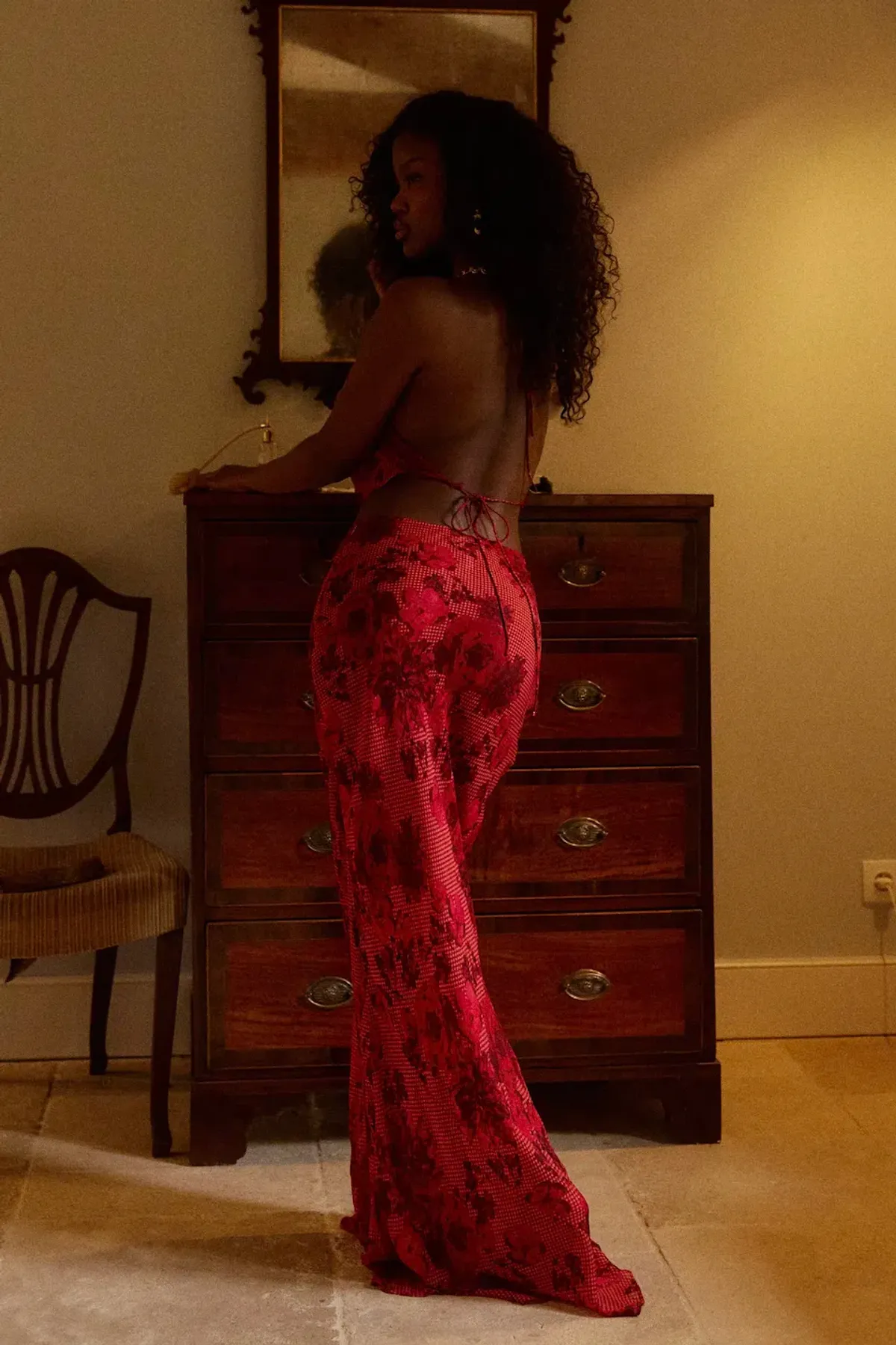 Bydee Aurelie Top and Fleurie Maxi Skirt Set in Rose Size XS/AU6 - Image 17
