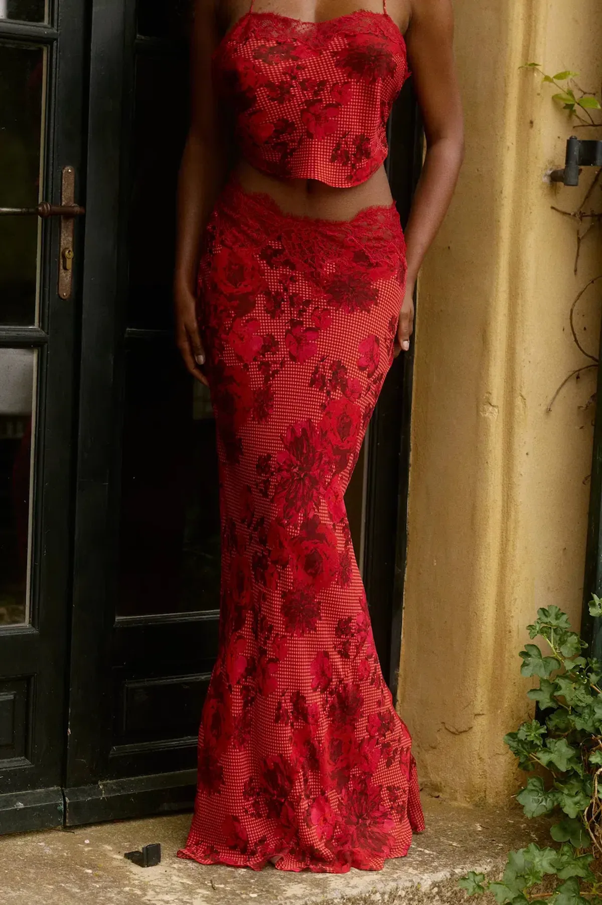 Bydee Aurelie Top and Fleurie Maxi Skirt Set in Rose Size XS/AU6 - Image 16