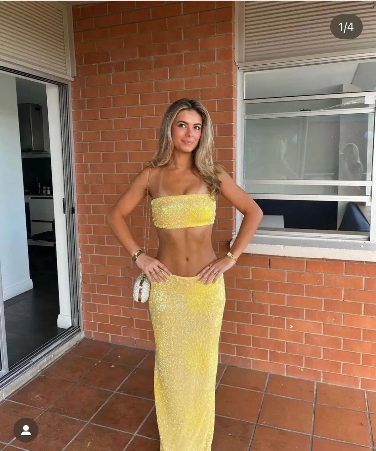 Natalie Rolt Desiree Set Yellow Size AU 8 - Image 1