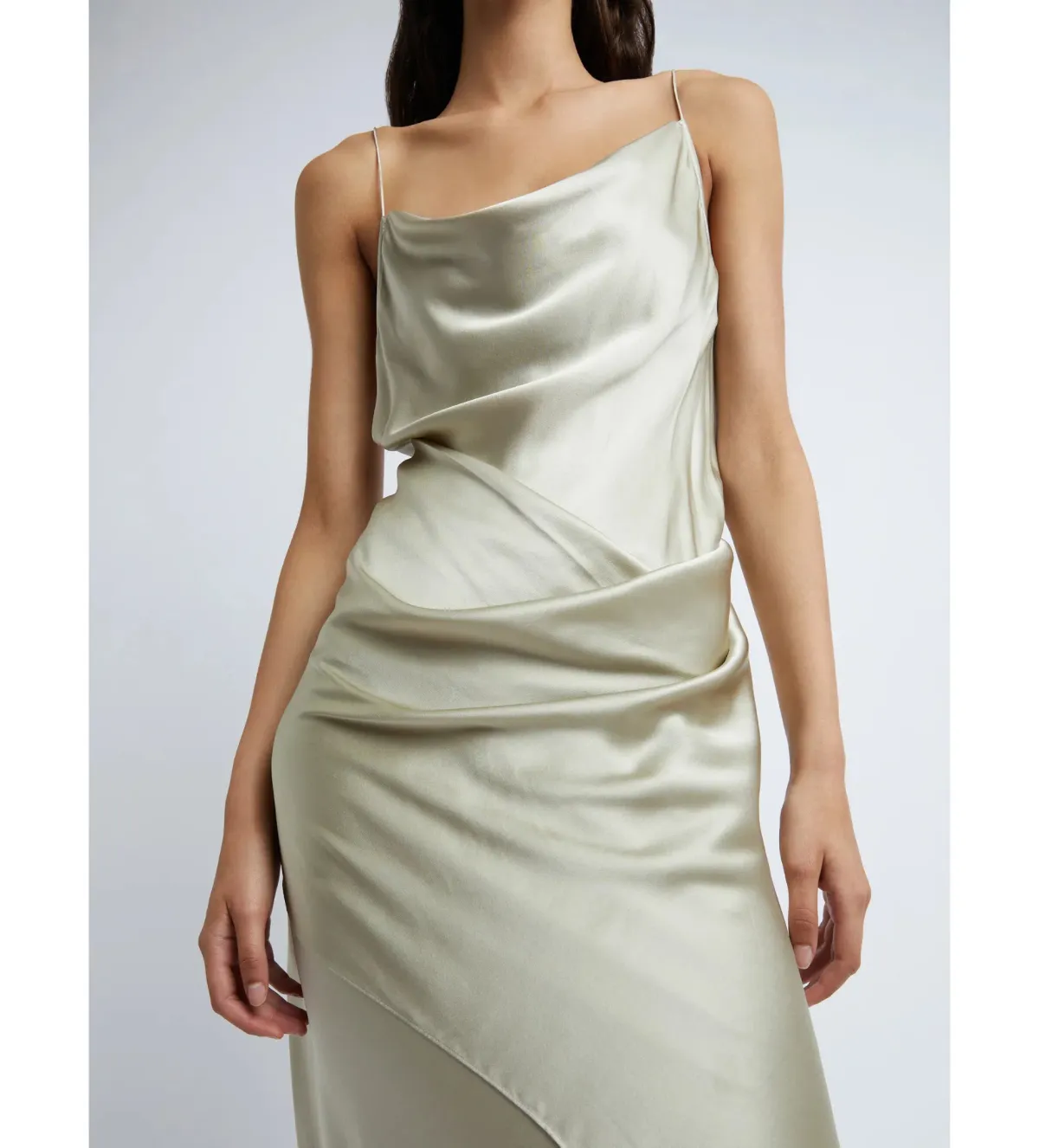 Christopher Esber Verdant Falls Draped Maxi Dress Putty Size AU 6 - Image 4