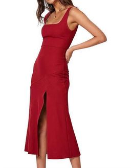 Bec and Bridge Schiffer Midi Dress Red Size 8 for rent on The Volte - image 2
