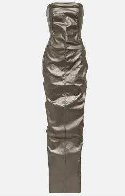 Rick Owens Lido Denim Bustier Gown Gun Metal Size 8  for rent on The Volte - image 4