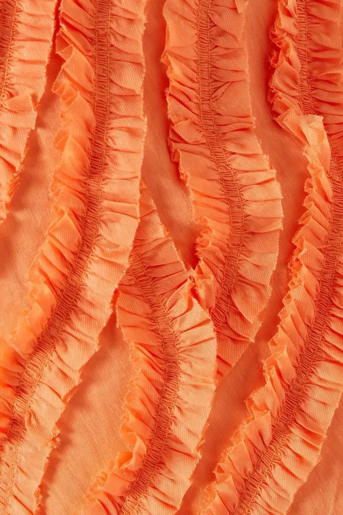 Aje Terrene Frill Maxi Dress Orange Size AU 14 - Image 4