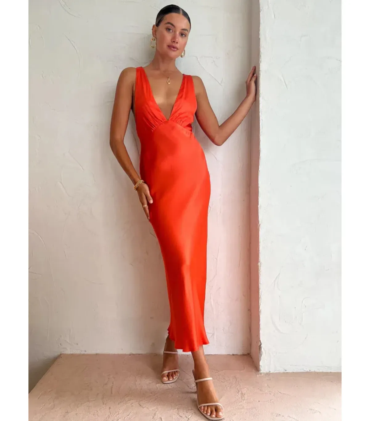 Shona Joy Midi Dress in Hibiscus - Image 1