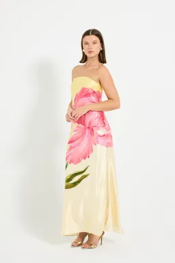 Pasduchas Amelie Column Maxi Dress Floral Size AU 10  for rent on The Volte - image 2