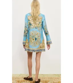 Alemais Cassie Mini Dress Blue Print Size AU 16 for rent on The Volte - image 3