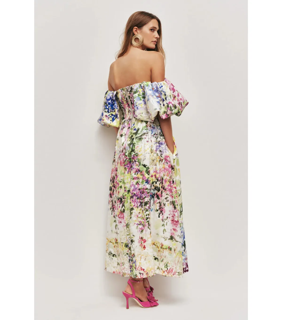 Aje Adina Midi Dress Lavender Size AU 10 - Image 4