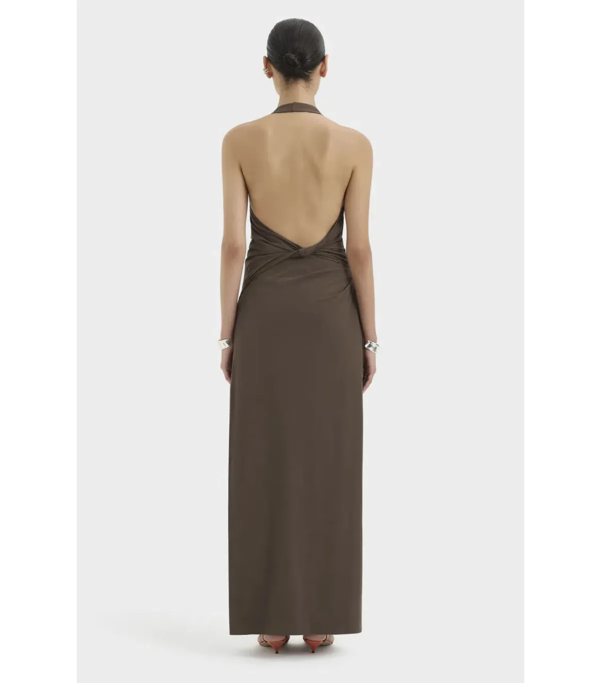 Sir the Label Sol Halter Maxi Gown in Mocha Size 1 / AU 8 - Image 2