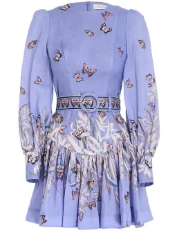 Zimmermann Botanica Belted Mini Dress in  Pandanus Size AU 10 for rent on The Volte - image 3