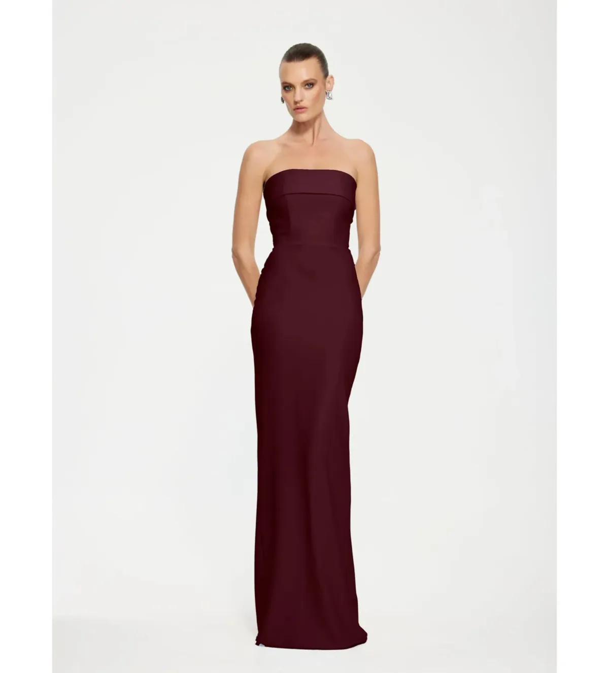 Effie Kats Monroe Gown in Wine Size M/AU10 - Image 2