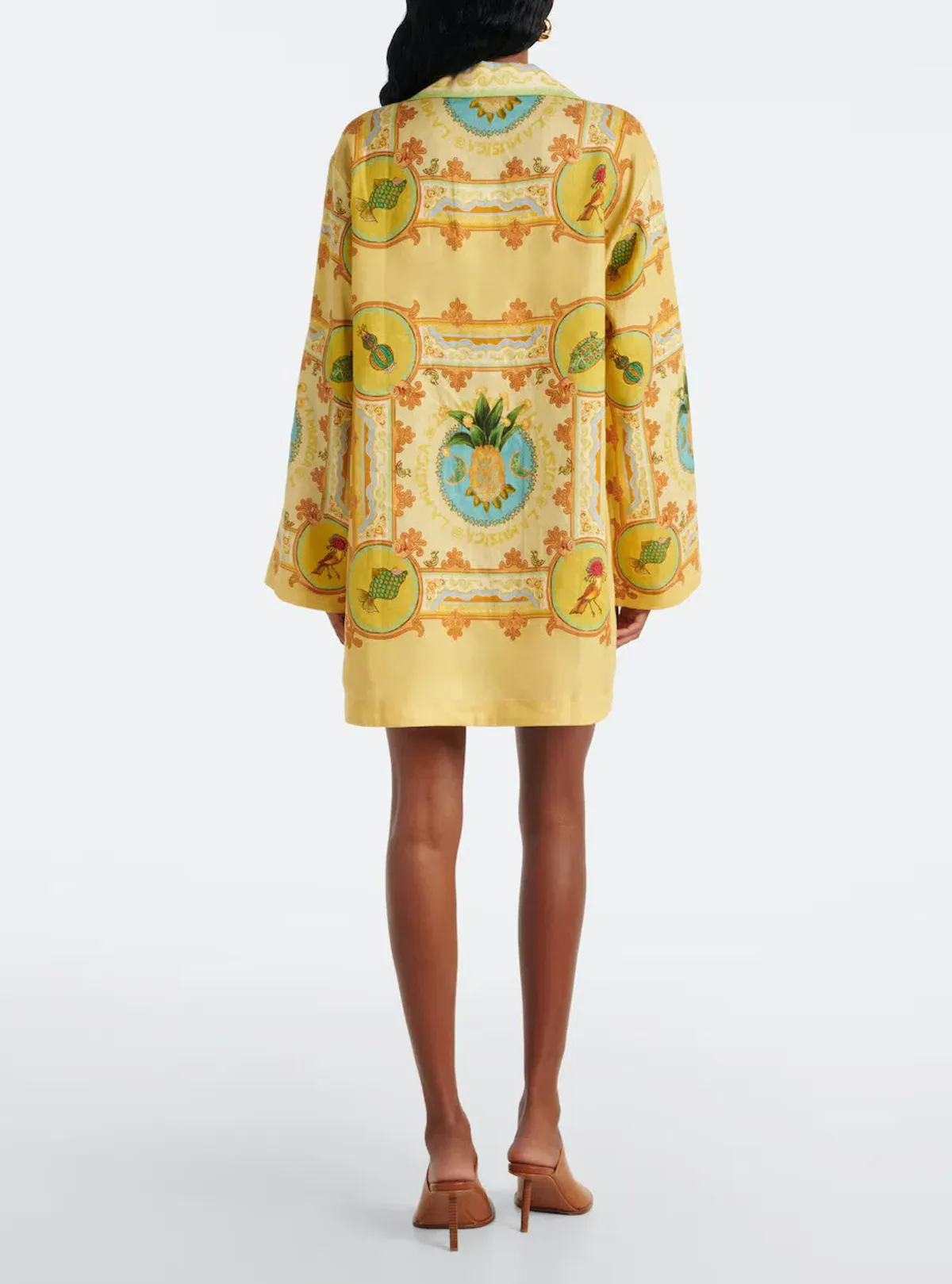 Alemais La Musica Tunic Mini Dress in Yellow Size 10 - Image 2