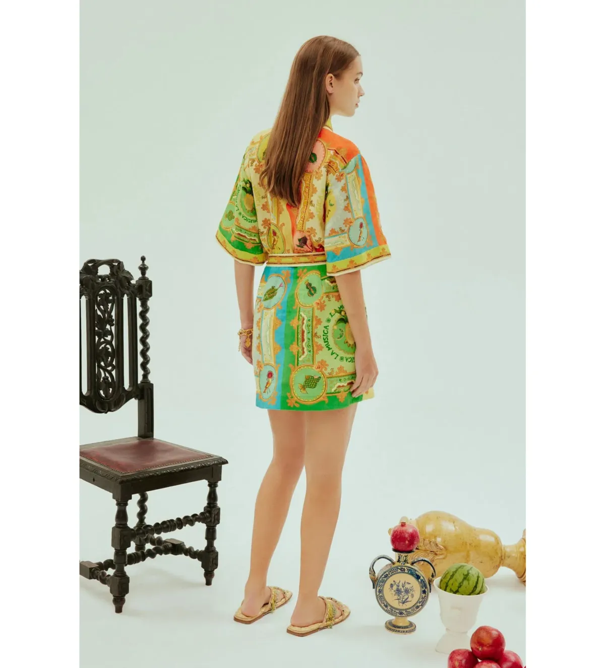 Alemais La Musica Mini Shirt Dress Print Size AU14 - Image 2