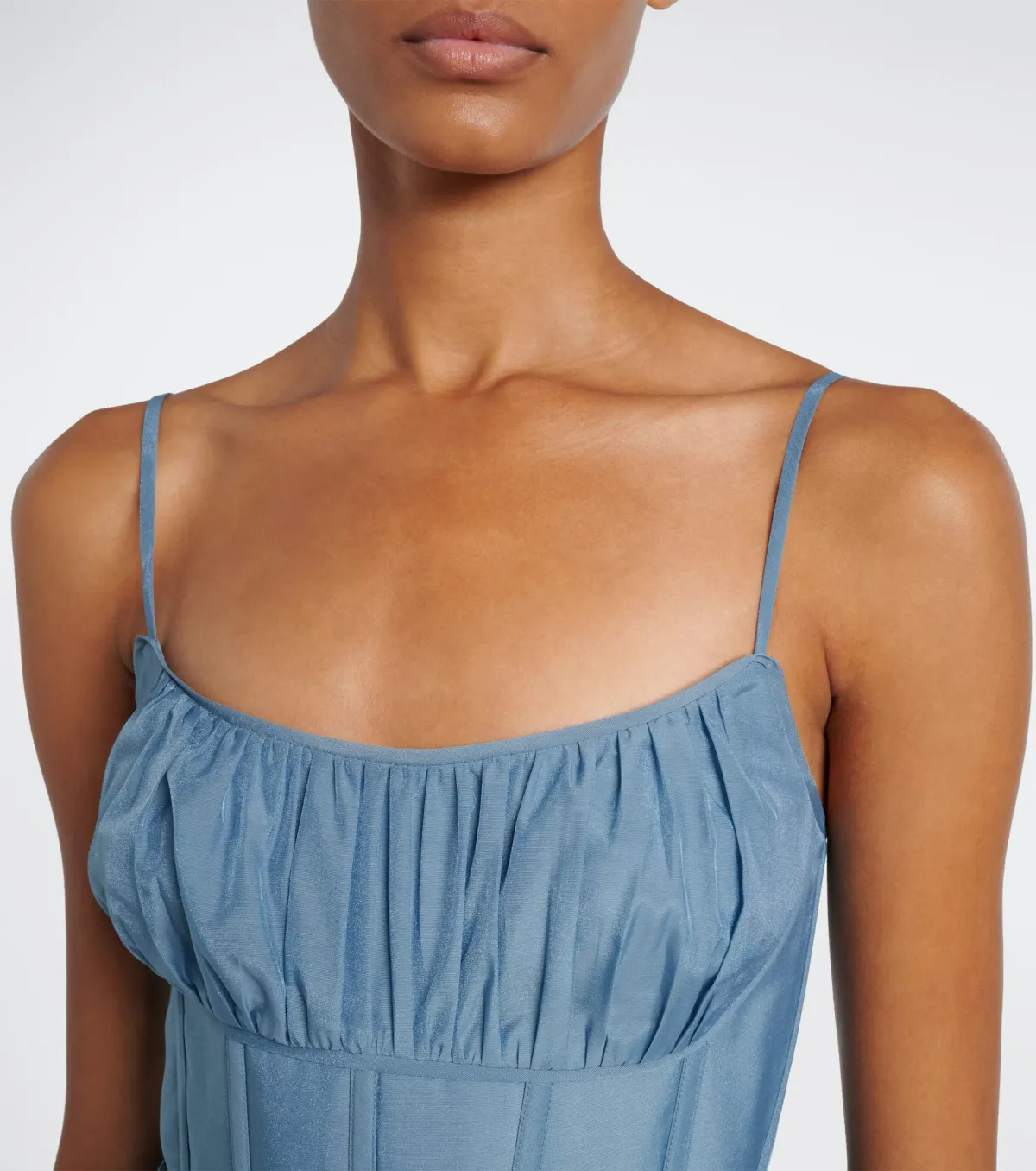 Zimmermann Pleated Tiered Midi Dress in Deep Blue Size 3 / AU 14 - Image 2