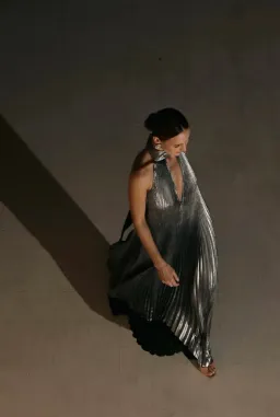 L'Idee Opera Gown in Gunmetal Shimmer Size AU 6 for rent on The Volte - image 4