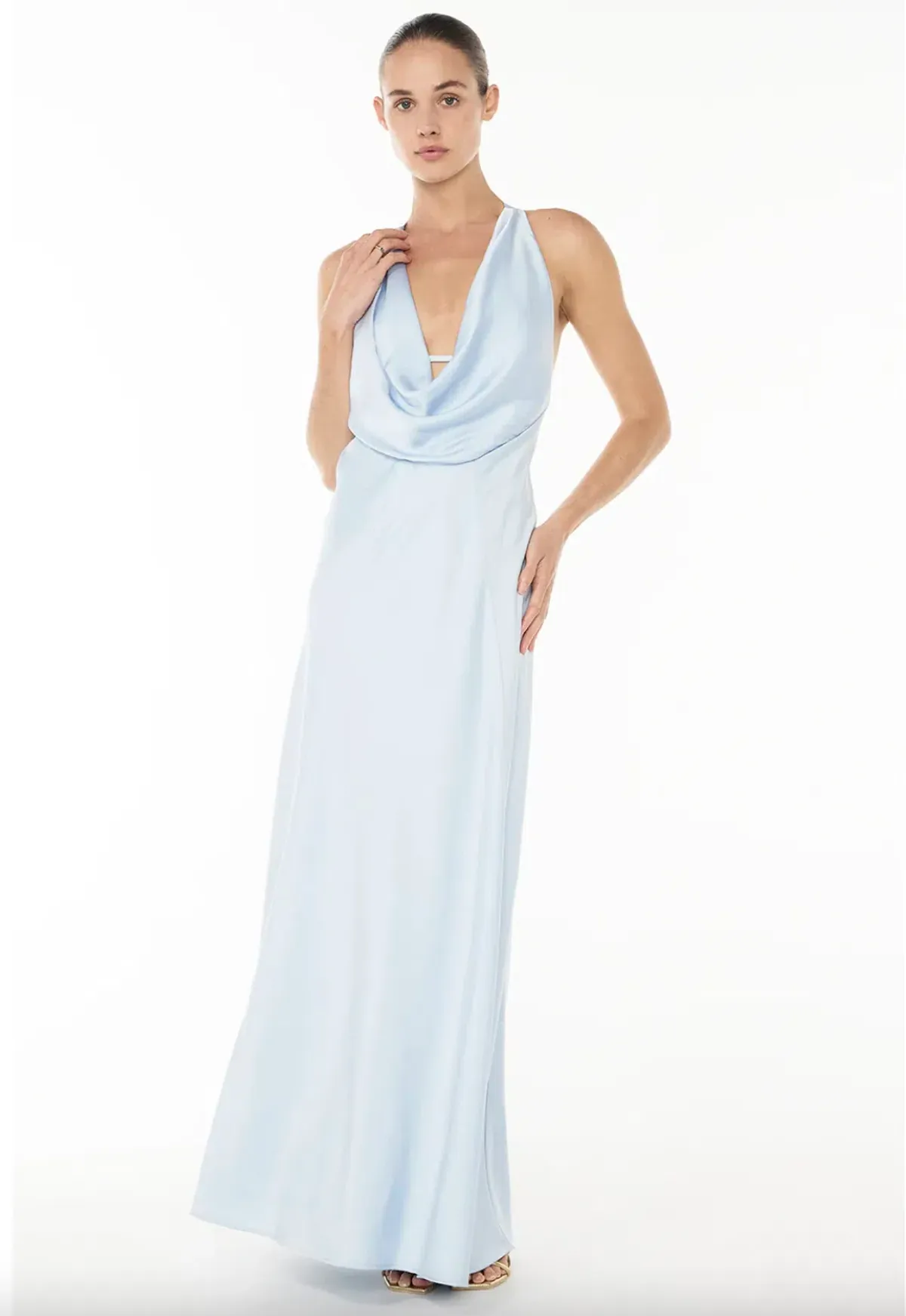 Manning Cartell Charmed Cowl Slip Dress Dove Blue size 10 - Image 1