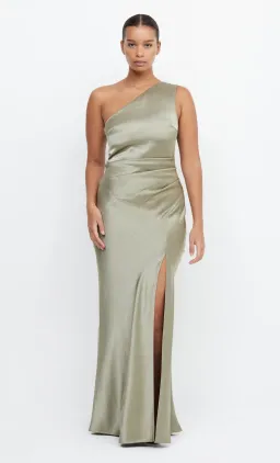 Bec & Bridge The Dreamer Asym Maxi Dress Sage Green Size 8 for rent on The Volte - image 1