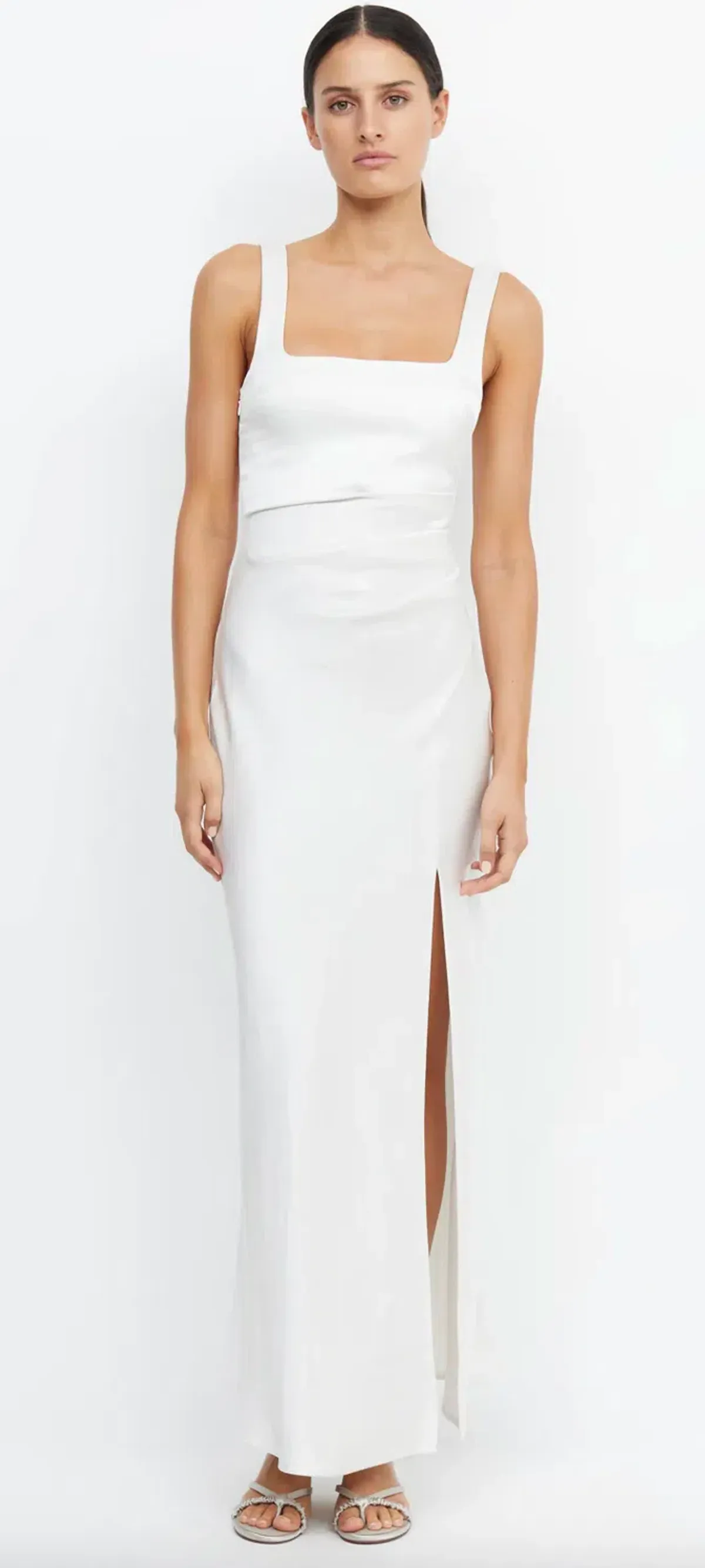 Bec & Bridge The Dreamer Square Neck Dress Ivory Size 10 - Image 1