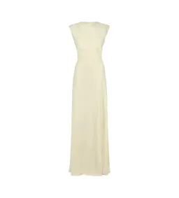 Odd Muse Drape Maxi Dress in  Butter Cream Size AU 12 for rent on The Volte - image 4