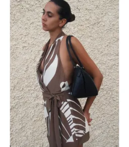 Sir the Label Almara Wrap Mini Dress Brown Espresso Size 8 for rent on The Volte - image 4