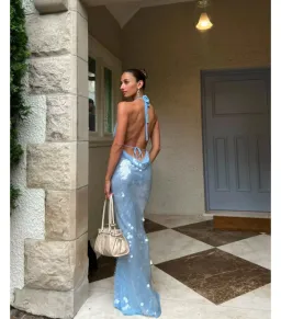 Rat & Boa Anais Maxi Dress in Cornflower Blue Size 8 for rent on The Volte - image 4