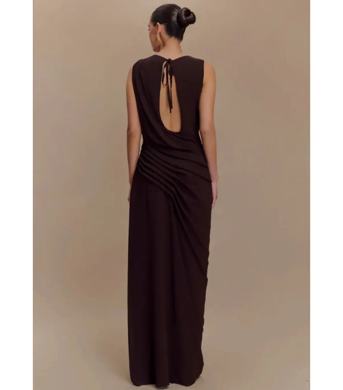 Meshki Oria Maxi Gown in Cacao Brown Size 8 - Image 5