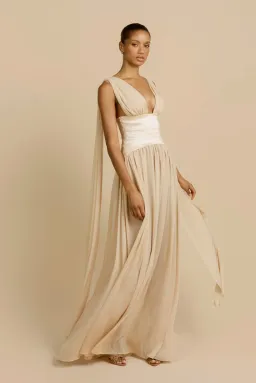 Arcina Ori Ramona Dress Champagne XS/AU6 for rent on The Volte - image 3