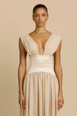 Arcina Ori Ramona Dress Champagne XS/AU6 for rent on The Volte - image 2