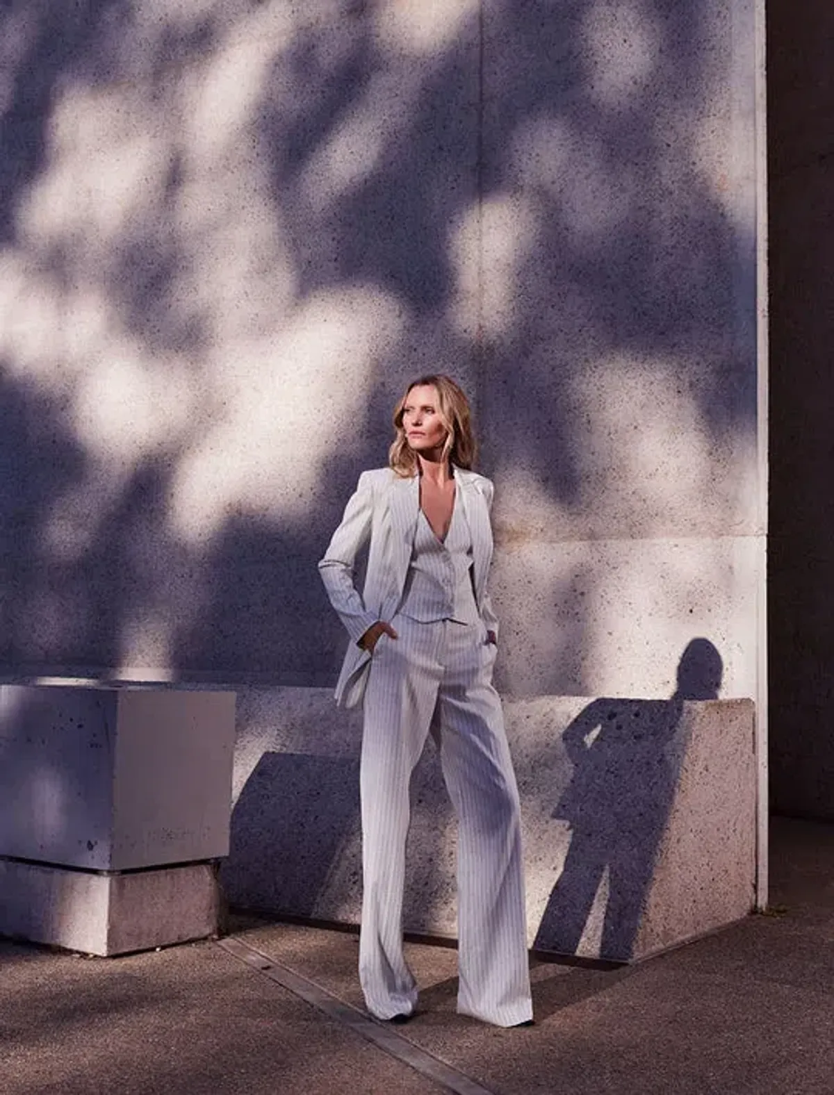 Rebecca Vallance Cedric Pinstriped Suit and Waistcoat Size AU10 - Image 1