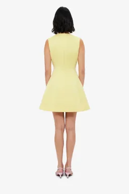 Leo Lin Chloe Sleeveless Mini Dress in Yellow Sorbet Size AU10 for rent on The Volte - image 3