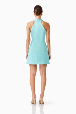 Elliatt Gabi Halter Mini Dress in Blue Size AU10 for rent on The Volte - image 3